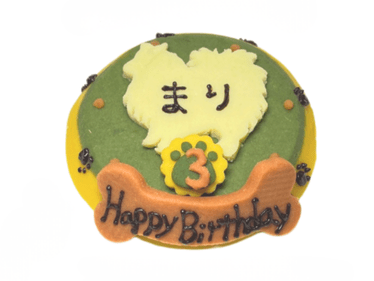 足跡いっぱいシルエットケーキ