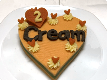 ハート&ホイップいっぱいケーキ(パステル)+名前 ハート&ホイップいっぱいケーキ(パステル)+名前